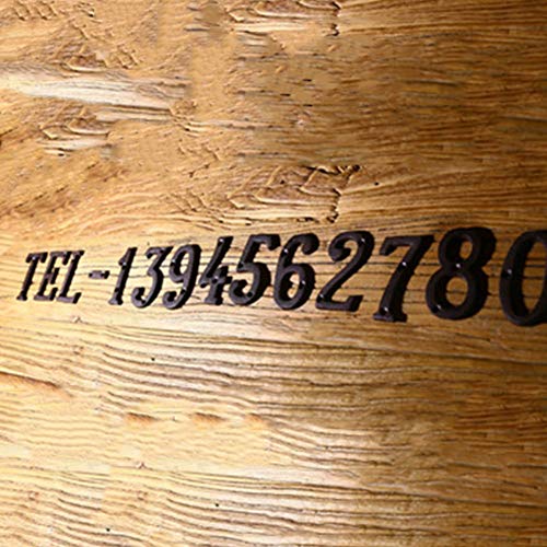 BNXTF Números de casa de Hierro Fundido, Letras Creativas de Bricolaje, Placas, Carteles, Manualidades, decoración de Jardines para el hogar, Manualidades fáciles de Instalar con Tornillos de Montaje