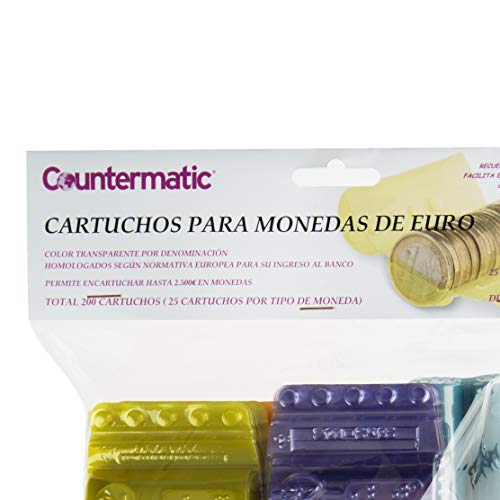 Bolsa 200 cartuchos para todas las monedas de Euro- 25 blisters por moneda