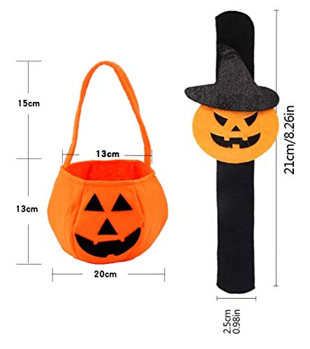 Bolsa de Dulces Halloween para Niños con Cordón Bolsa de Calabaza Bolso Divertido Halloween de Caramelo Galleta Regalo de Chocolate Halloween Suministros
