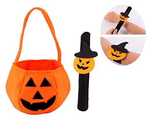 Bolsa de Dulces Halloween para Niños con Cordón Bolsa de Calabaza Bolso Divertido Halloween de Caramelo Galleta Regalo de Chocolate Halloween Suministros