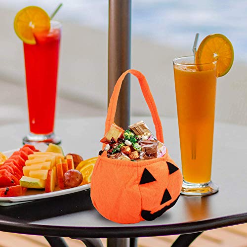 Bolsa de Dulces Halloween para Niños con Cordón Bolsa de Calabaza Bolso Divertido Halloween de Caramelo Galleta Regalo de Chocolate Halloween Suministros