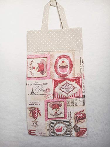 Bolsa de pan de tela pasteles