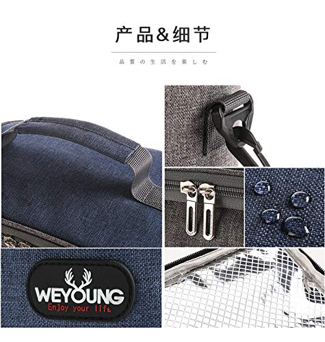 Bolsa de Tela de 7L, Sellada, Plegable, Bolsa Caliente, Bolsa Fría, a Prueba de Fugas, para Llevar Comida, Refrigerador, Bolsa de Almuerzo, Adecuada para Viajes de Oficina en la Escuela，Azul