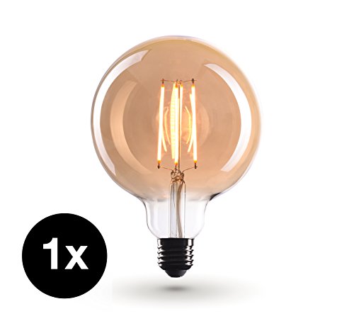 Bombilla Edison Crown LED base E27 | Regulable, 4W, 2200 K, luz cálida, EL05 | EL GLOBO GIGANTE | Etiqueta Energética de la Unión Europea: A+