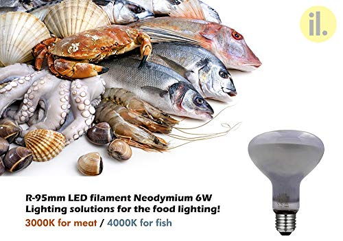 Bombilla LED NEODIMIO Reflectora R95 6W luz cálida 3000K 230V Referencia 174-4-108