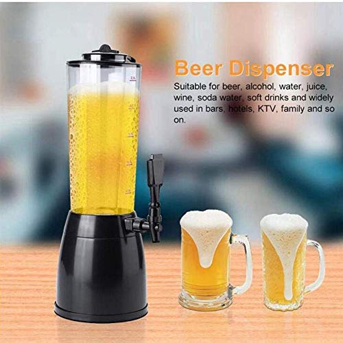 BONHEUR 2.5L Cerveza Cerveza del dispensador de Hielo Cerveza Torre Máquina expendedora Adecuado for Jugo de la Cerveza del Alcohol del Vino Soda Bar Accesorio fácil de Limpiar Jiji