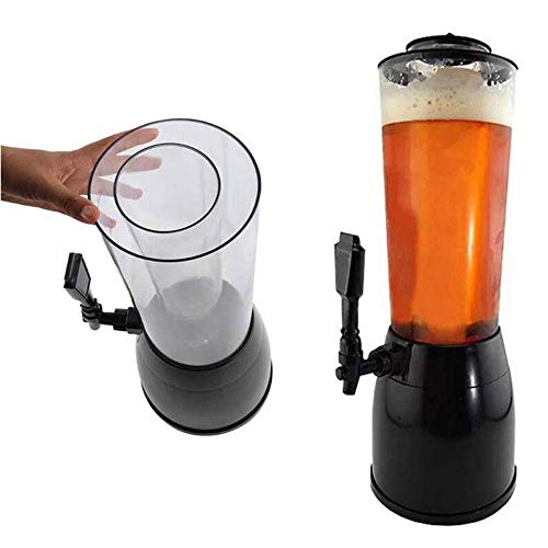BONHEUR 2.5L Cerveza Cerveza del dispensador de Hielo Cerveza Torre Máquina expendedora Adecuado for Jugo de la Cerveza del Alcohol del Vino Soda Bar Accesorio fácil de Limpiar Jiji