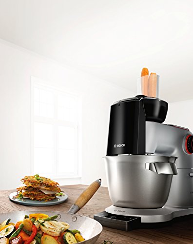 Bosch MUZ9VL1 Set cortador-rallador, accesorio opcional para robots de cocina OptiMUM, Acero y negro
