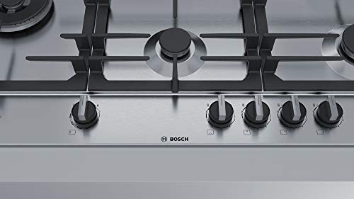 Bosch PCS9A5B90 - Placa de cocina (5 fuegos, 90 cm, acero inoxidable)