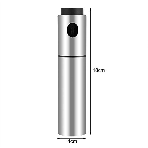 Botella pulverizadora de aceite, dispensador de vinagre de aceite de oliva de acero inoxidable herramienta para ensaladas pastas sartenes parrillas hornear asar verduras y barbacoas