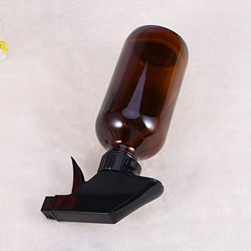 Botella vacía de vidrio de color marrón con atomizador, recipiente para rellenar, para belleza de cabello, aceite esencial, productos de limpieza de baño, cocina, 250 ml, de Lurrose.