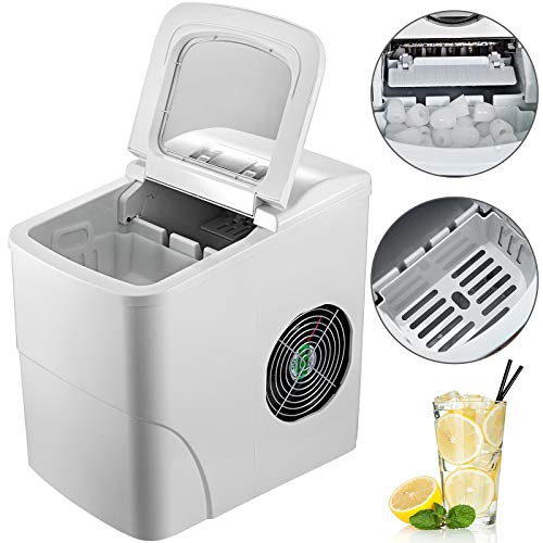 BuoQua Máquina de Hielo Portátil Máquina Silenciosa para Hacer Hielo Máquina de Hielo para Casa Portátil Máquina para Hacer Cúbitos de Hielo Máquina de Cúbitos de Hielo (Blanco)