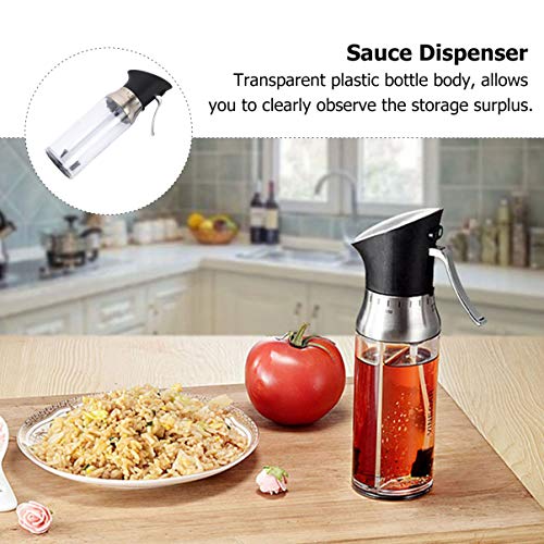 Cabilock Dispensador de Aceite Botella Dispensador de Aceite Recargable Ajustable Dispensador de Aceite Y Vinagre para Barbacoa Hornear Asar Freír Control de Aceite Dieta 200Ml