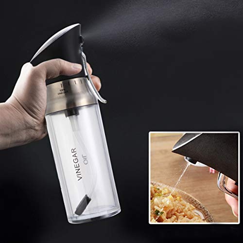 Cabilock Dispensador de Aceite Botella Dispensador de Aceite Recargable Ajustable Dispensador de Aceite Y Vinagre para Barbacoa Hornear Asar Freír Control de Aceite Dieta 200Ml
