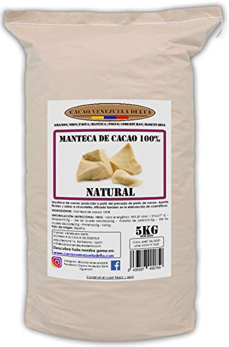 Cacao Venezuela Delta · Manteca De Cacao 100% · Natural · 5kg - Calidad Extra