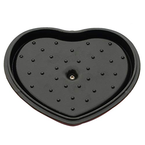 Cacerola de hierro fundido esmaltada con forma de corazón para horno holandés, cocina de arroz, 20 cm