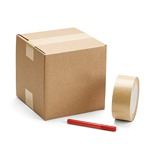 Cajas de cartón Kraft de 15,2 x 10,2 x 10,2 cm, cajas de envío corrugadas de una sola pared, 25 unidades