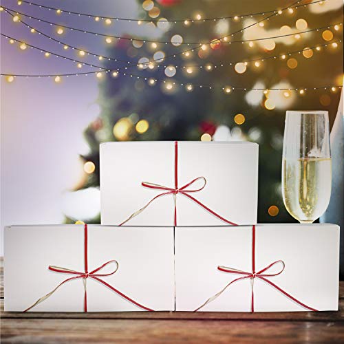 Cajas de regalo (Pack de 20) - (23x11,5x11,5cm) Kraft Papel Cajas Regalo - Autoensamblables Caja Presentación para Chocolates, Regalos, Galletas, Joyas, Fiestas y Festivales (Blanco)