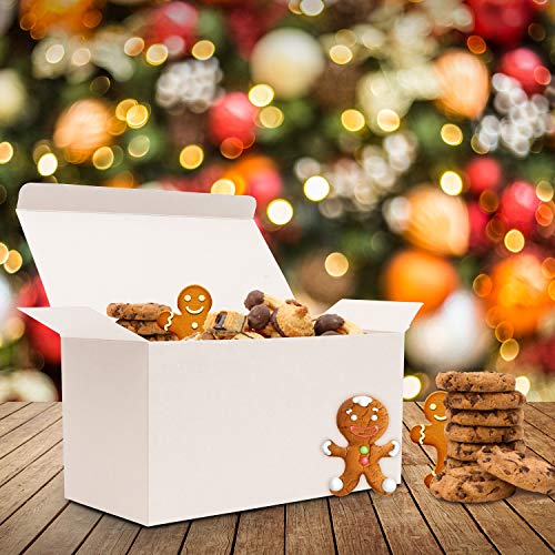 Cajas de regalo (Pack de 20) - (23x11,5x11,5cm) Kraft Papel Cajas Regalo - Autoensamblables Caja Presentación para Chocolates, Regalos, Galletas, Joyas, Fiestas y Festivales (Blanco)