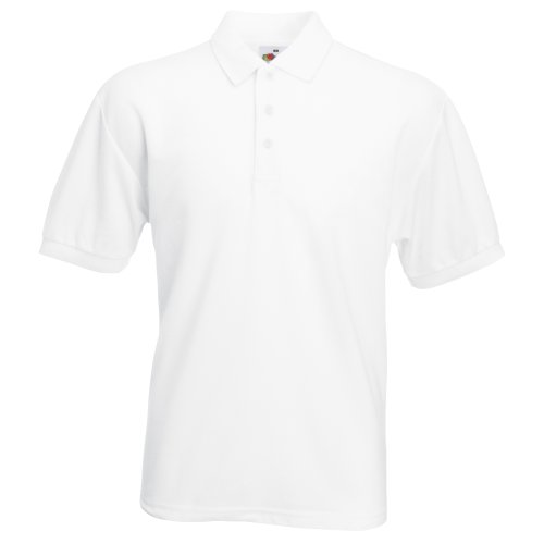 Camiseta tipo polo de manga corta para hombre Fruit of the Loom Azul azul celeste Large