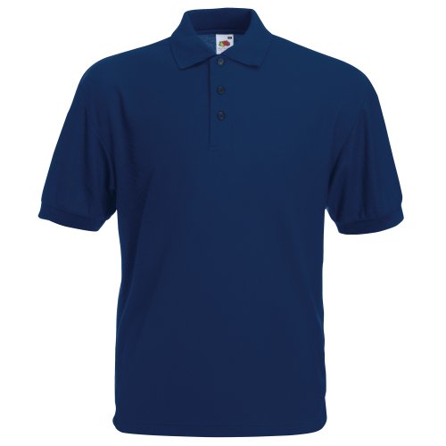 Camiseta tipo polo de manga corta para hombre Fruit of the Loom Azul azul celeste Large