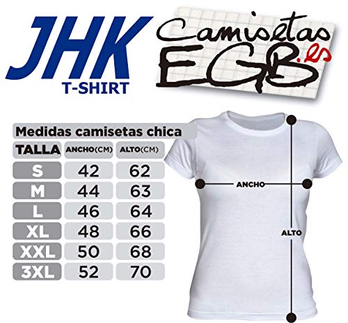Camisetas EGB Camiseta Chica Cheiw ochenteras 80´s Retro (L, Blanco)