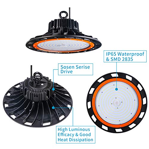 Canlanda 200W 27000LM IP65 Blanco LED UFO Lámpara Industrial LED De Alta Bahía Luz Interior Exterior Iluminación Del Día