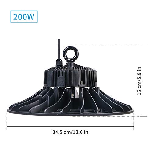 Canlanda 200W 27000LM IP65 Blanco LED UFO Lámpara Industrial LED De Alta Bahía Luz Interior Exterior Iluminación Del Día