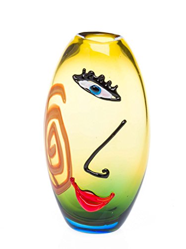 Cara Cristal Tabla florero jarrón de Arte Moderno florero Cristal Estilo Murano