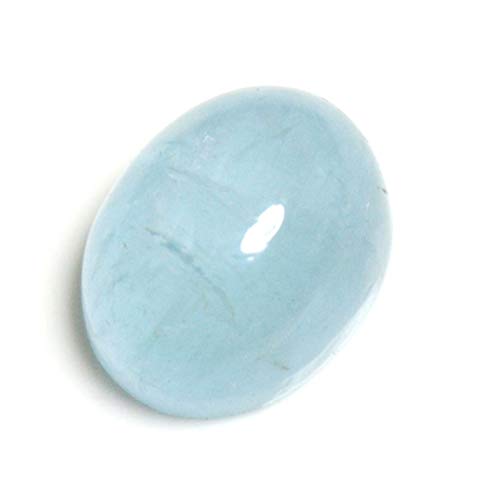 CaratYogi 14X12 MM Tamaño Natural Aguamarina Calibrado Piedra Oval Cabochon Flatback Venta al por Mayor de Piedras Preciosas