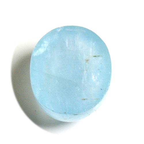 CaratYogi 14X12 MM Tamaño Natural Aguamarina Calibrado Piedra Oval Cabochon Flatback Venta al por Mayor de Piedras Preciosas