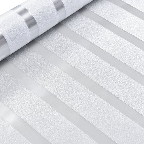 [casa.pro] Lámina para Ventana película Protectora estático - Vidrio Esmerilado, con Rayas (1m x 4m)