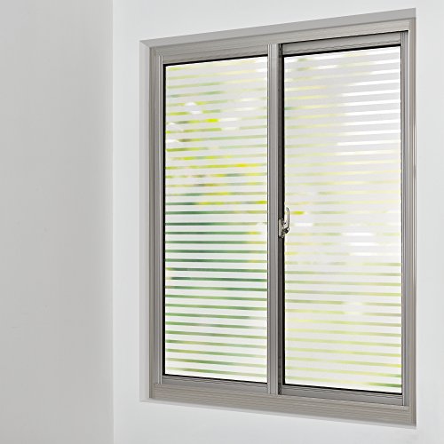 [casa.pro] Lámina para Ventana película Protectora estático - Vidrio Esmerilado, con Rayas (1m x 4m)