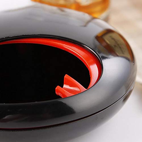 Ceniceros De Melamina con Tapa Giratoria para Cigarrillos Cigarro Cenicero Portátil Grande A Prueba De Viento para Exteriores Decoración Interior para El Hogar Rojo