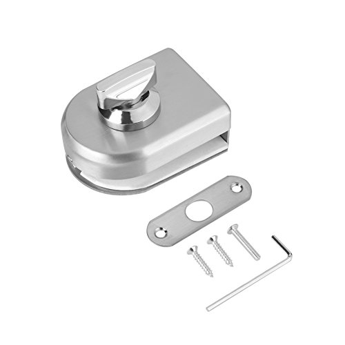 Cerradura para puerta de cristal, Cerradura de Seguridad Antirrobo del Vidrio del Acero Inoxidable sin Marco de 10~12mm del Semicírculo Solo Abierto