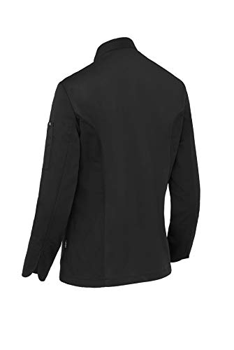 Chaquetilla Cocinera Mujer De Manga Larga con Bolsillos Y Botones Forrados. Negro Talla M. Ropa Cocina/Hostelería. Ref: 4119