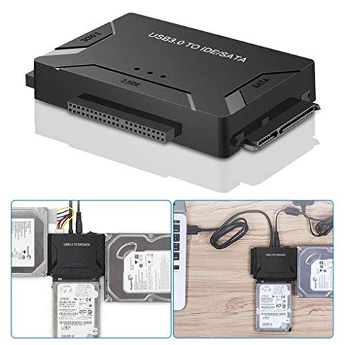 Chowcencen Universal USB 3.0 a SATA/IDE de 2,5 Pulgadas convertidor Universal de Disco Duro de 3,5 Pulgadas Externo portátil Caso Caja del PC de Alta Velocidad de 5Gbps Disco Duro convertidor