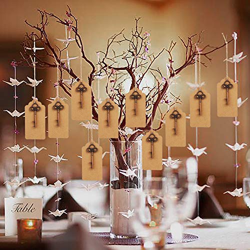 Clave Abrebotellas Varios Style Vintage Skeleton Claves con Etiquetas de Tarjeta para Obsequios de Bodas Cumpleaños y Fiestas 25 Pcs