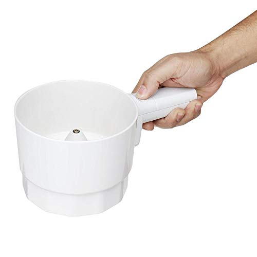 Clxygo-shaizz De mano eléctrico harina, bicarbonato de plástico eléctrica Tamizar la harina for hornear Domésticos de Cocina Accesorios de cocina (blanco).