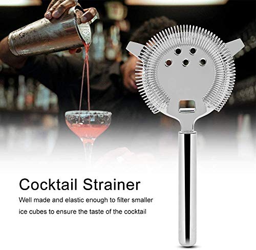 Colador de cóctel de acero inoxidable Bebidas batidas Filtro mixto de hielo para Bar Club Party Rose Gold Silver(Plata)