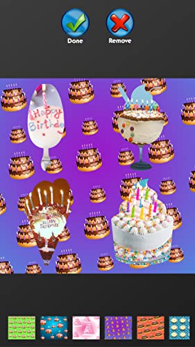 Collage de fotos de pastel de cumpleaños