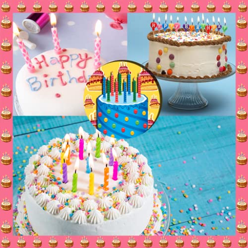 Collage de fotos de pastel de cumpleaños