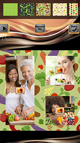 Collage de fotos de verduras