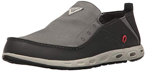 Columbia Bahama Vent Pfg Boat Shoe, Titanio Mhw/Rojo Brillante, 7.5 Wide US