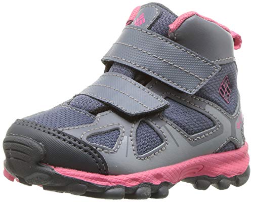 Columbia Girls' Toddler Peakfreak XCRSN MID Waterproof Hiking Shoe, Mountain, Camellia Rose, 4 Regular US