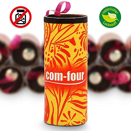 com-four® 16x Trampa Moscas Premium Eco-Natural - Atrapamoscas contra Insectos - Trampa Orgánica Ecológica Libre de Toxinas, Higiénica