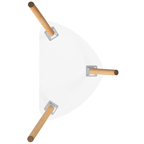 COMIFORT Juego de Mesas Auxiliares - Mesas Nido de Estilo Nórdico, Moderno y Minimalista, Muy Resistente, Set de 2 Piezas Triangulares, Color Blanco y Haya 100% Natural