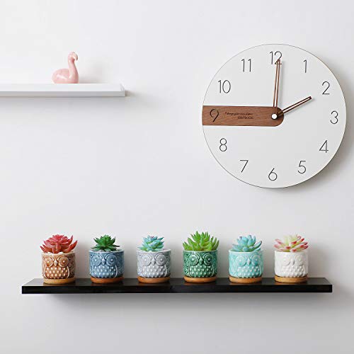 ComSaf Planta Maceta de Suculento Blanco 6.6 CM Paquete de 6, Cactus Maceteros de Ventana Cajas Decoración para Mesa de Comedor Sala de Estar Idea Regalo para Cumpleaños Boda Navidad