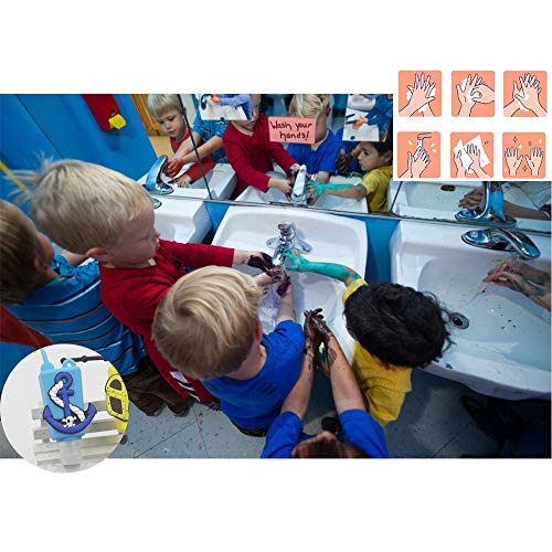 Contenedor Desinfectante Niños,Botellas De Viaje para Desinfectante Manos,Botellas De Viaje Llavero,Contenedor Desinfectante para Manos,Botes Rellenables 6pcs