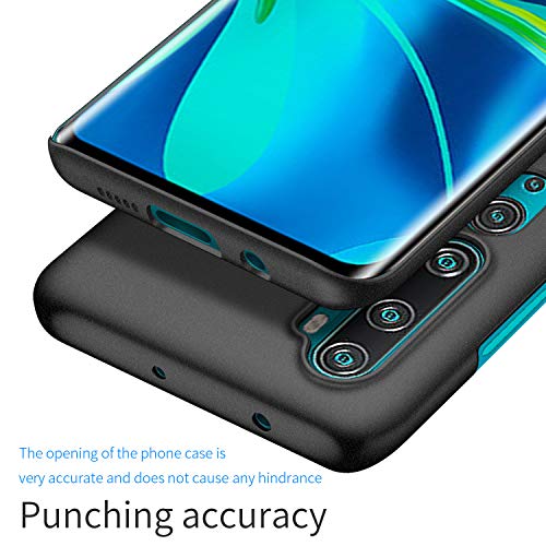 cookaR Mate Funda Xiaomi Mi Note 10, [Ultra-Delgado] Anti-Rasguño y Anti-Huella Protectora Caso Plástico Duro Cover Carcasa para Xiaomi Mi Note 10 Smartphone, Grava Negro